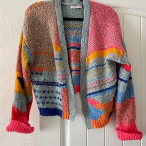 moon & madison Multicolor Knit Women's Cardigan